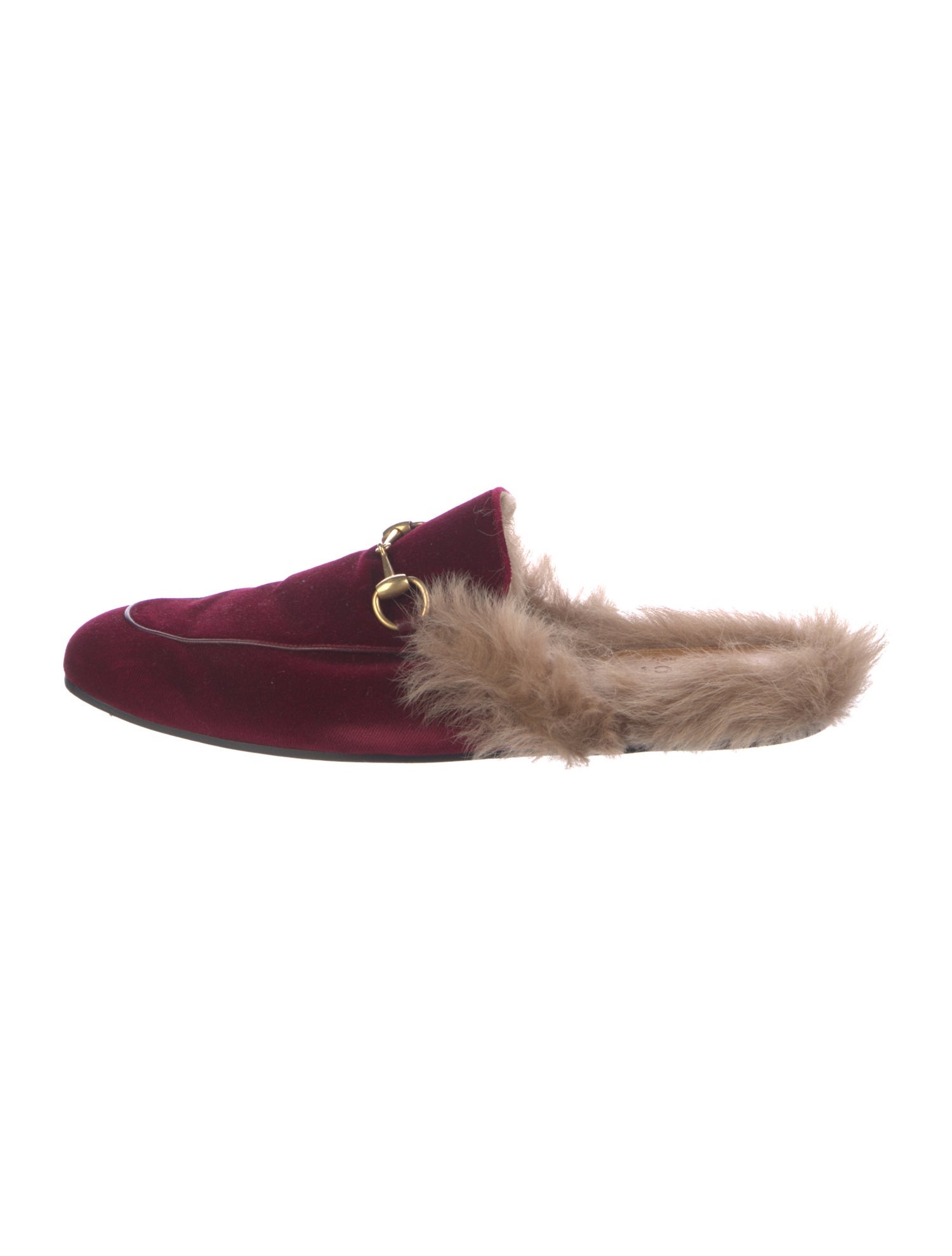 Gucci Horsebit Accent Velvet Slippers