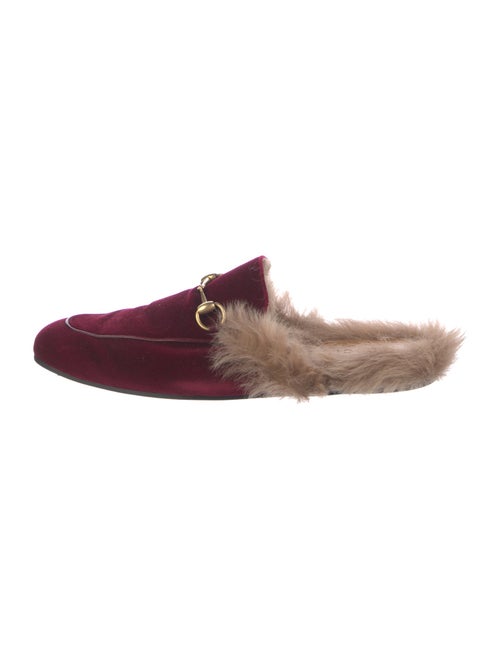 Gucci Horsebit Accent Velvet Slippers