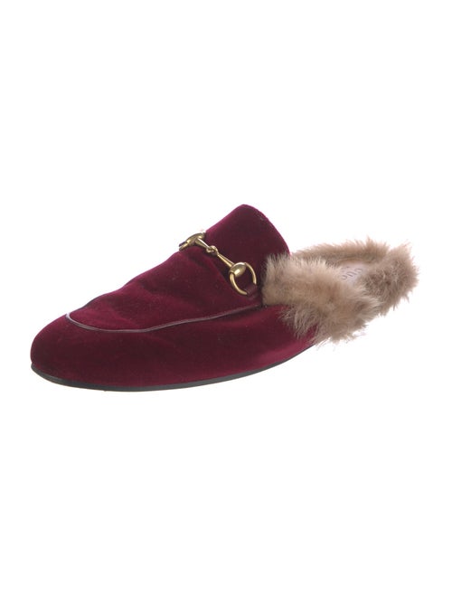 Gucci Horsebit Accent Velvet Slippers