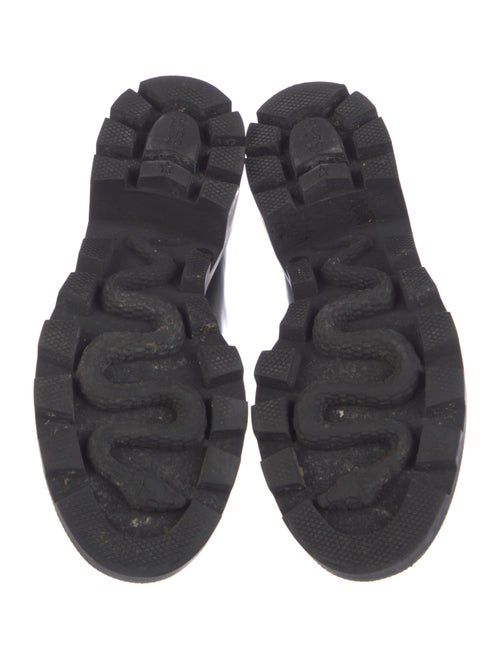 Gucci Sylvie Web Accent Leather Combat Boots