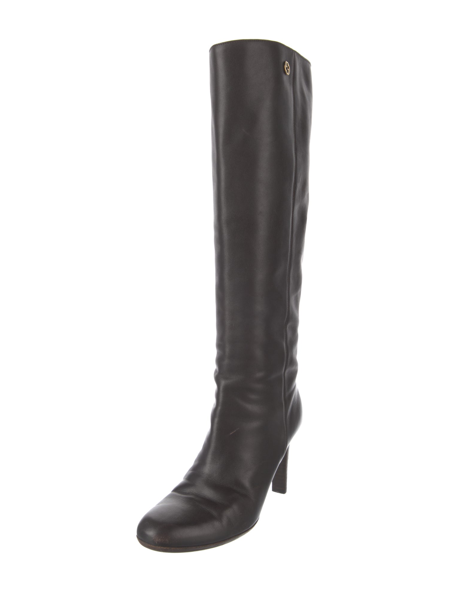 Gucci Interlocking G Logo Leather Boots