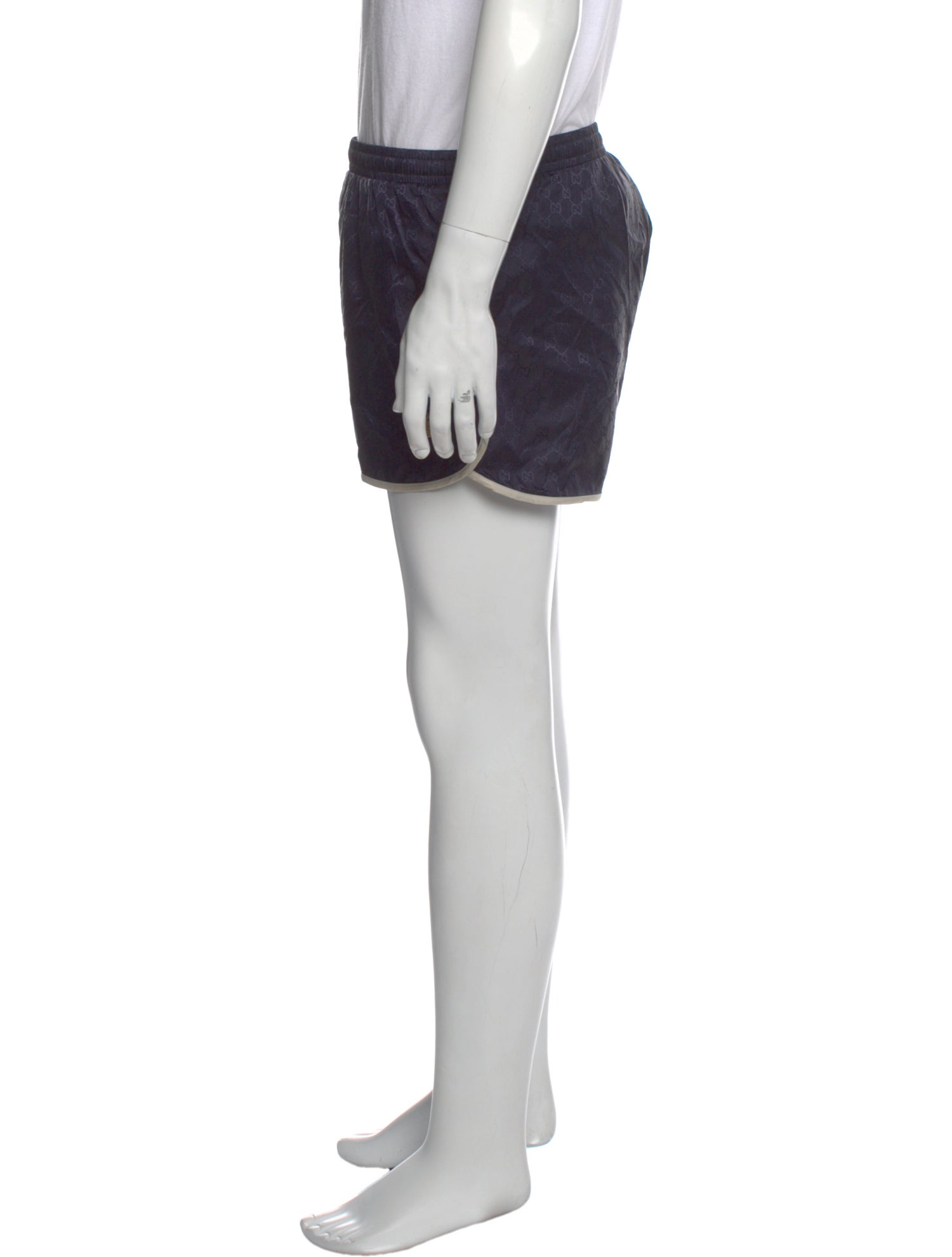 Gucci GG Logo Embroidered Accent Swim Trunks