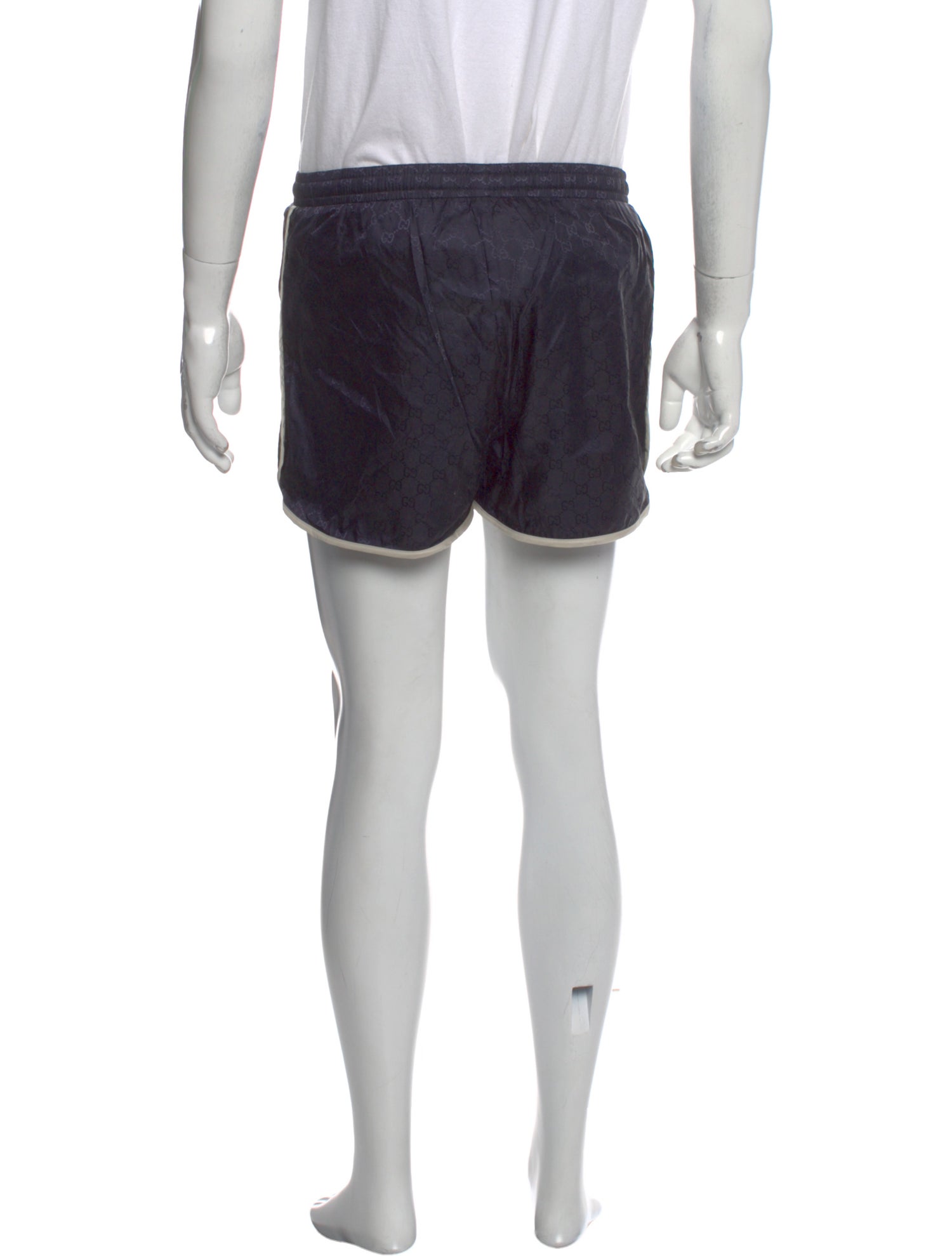 Gucci GG Logo Embroidered Accent Swim Trunks