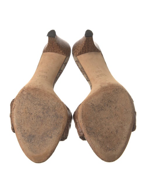 Gucci GG Canvas Leather Slides