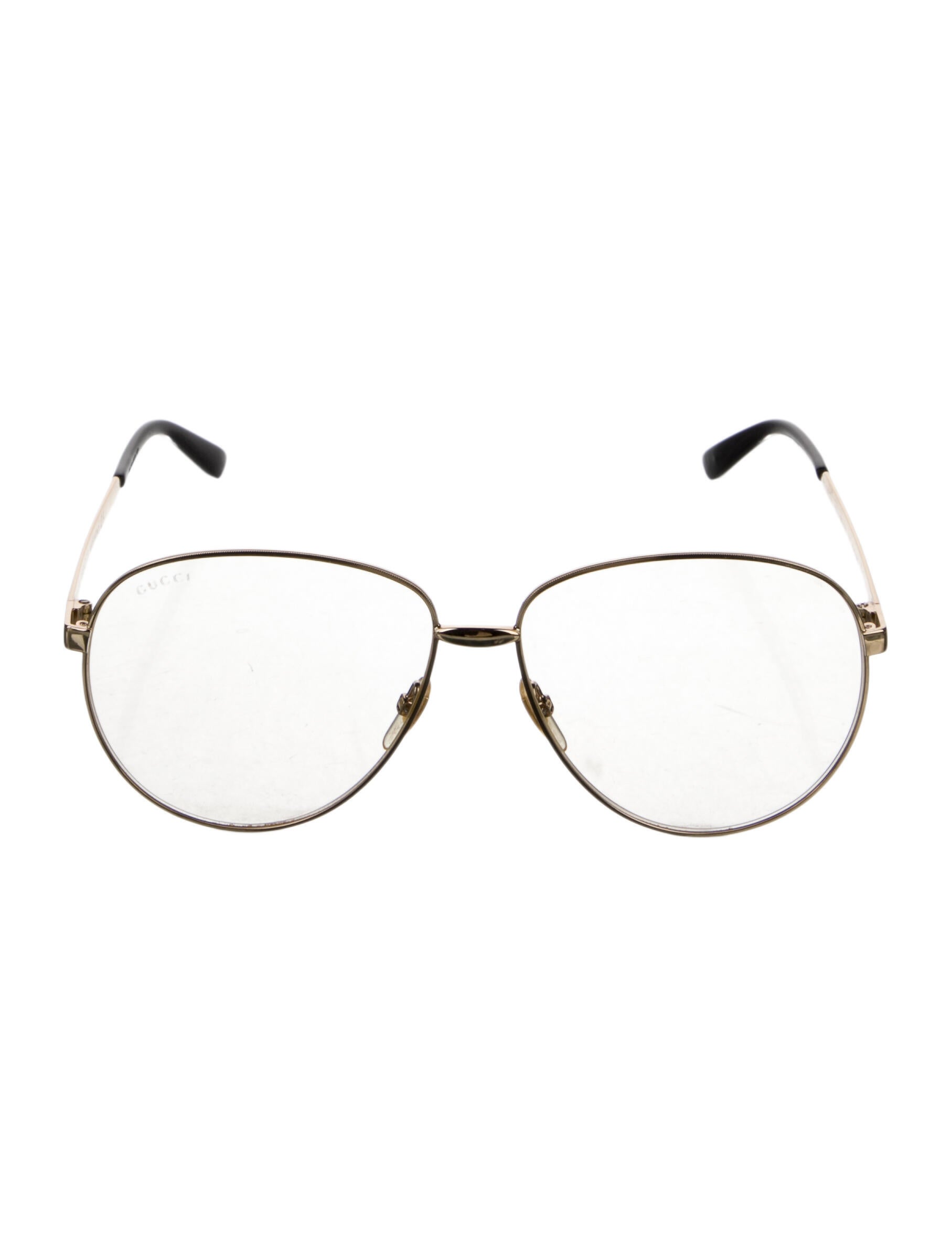 Gucci Interlocking G Logo Aviator Eyeglasses