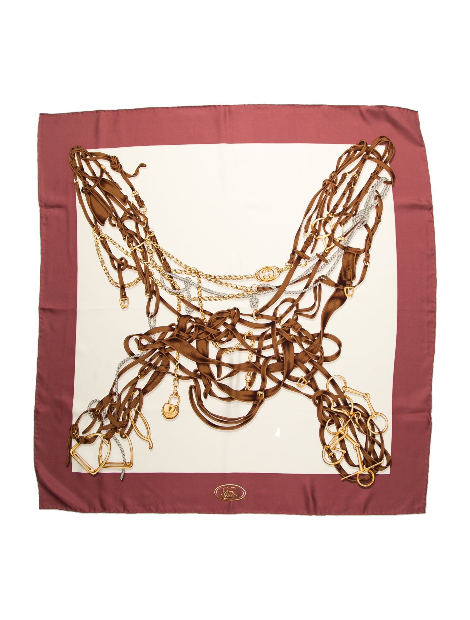 Gucci Silk Printed Scarf w/ Tags
