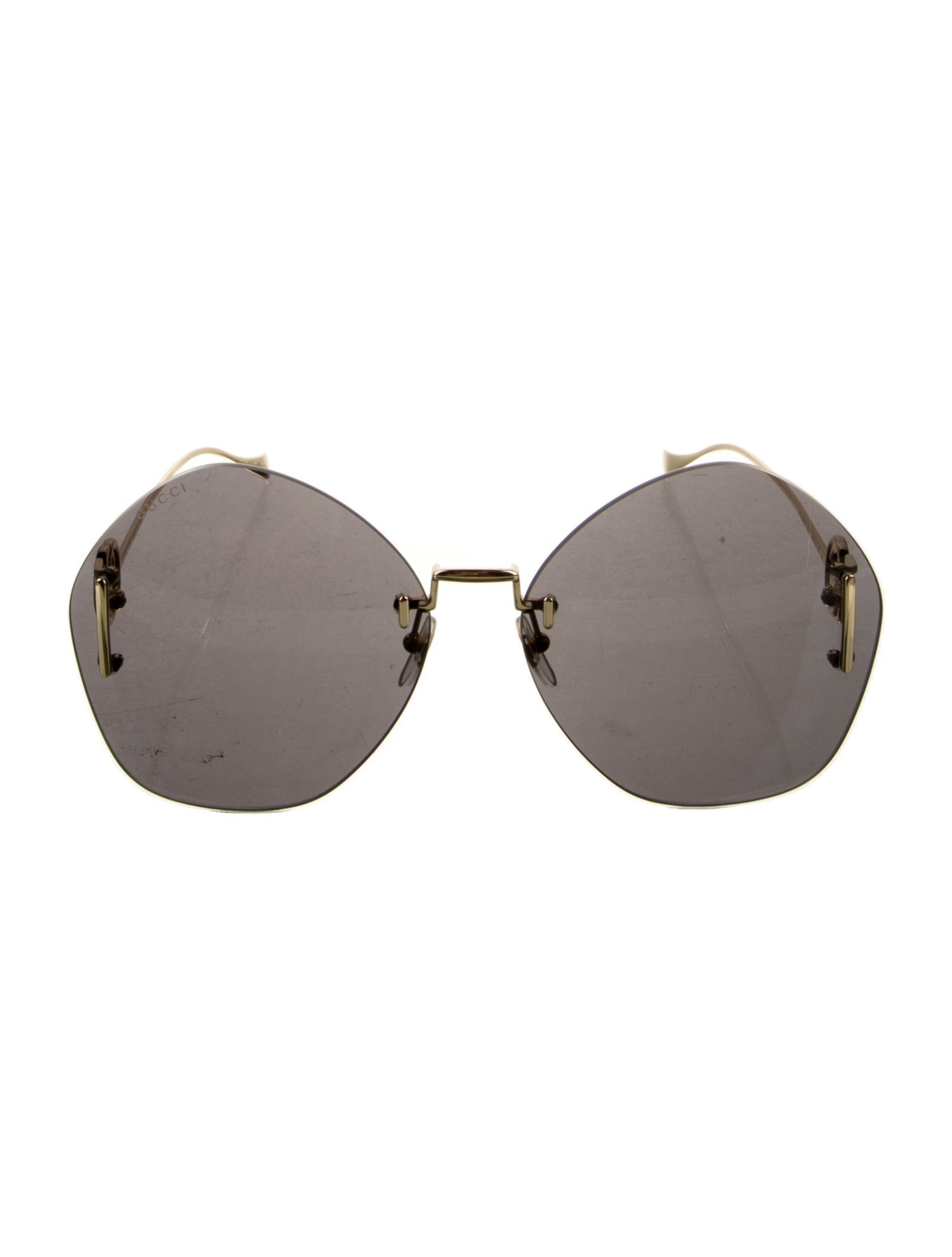 Gucci Interlocking G Logo Round Sunglasses