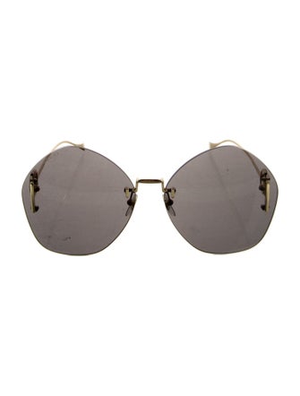 Gucci Interlocking G Logo Round Sunglasses
