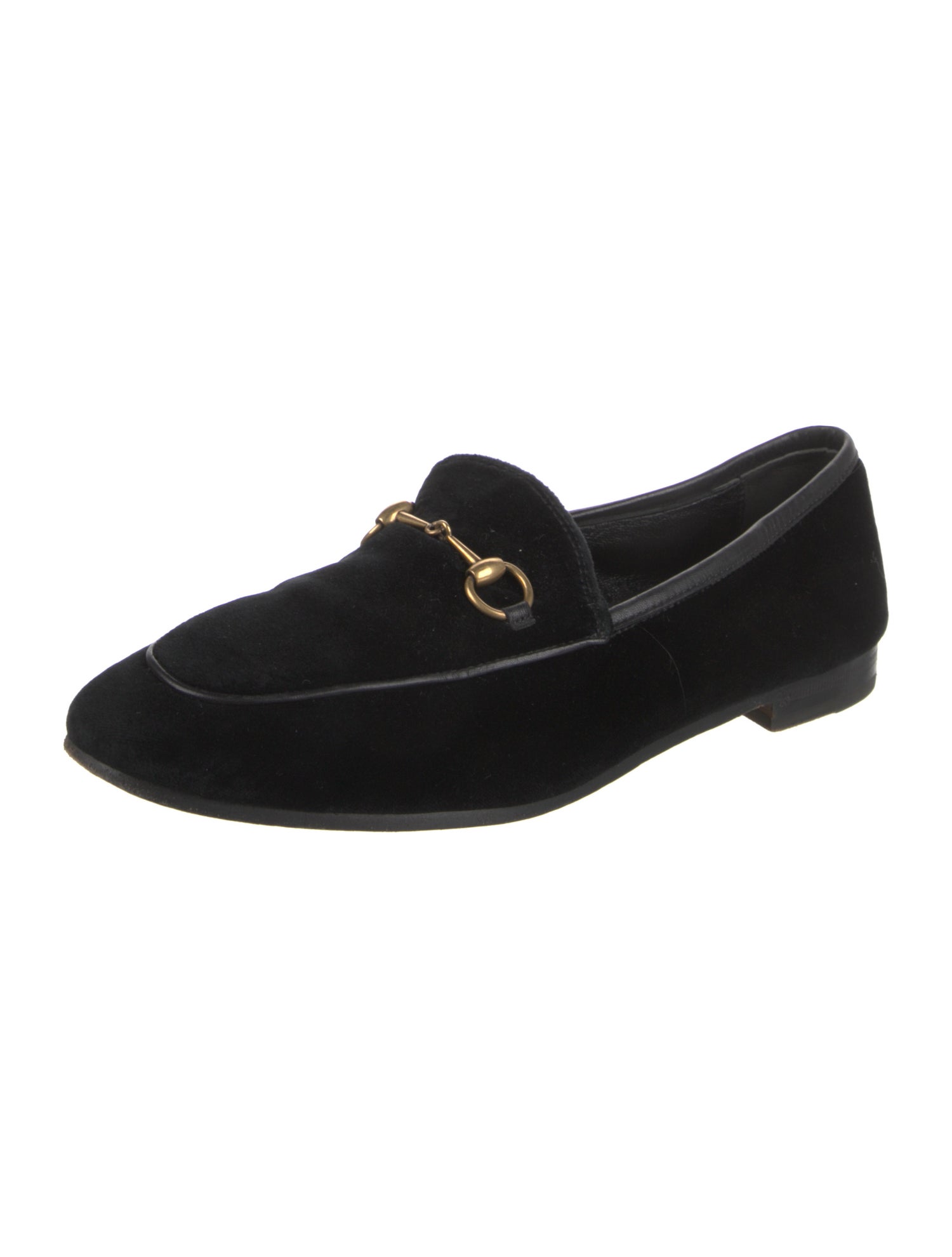 Gucci Horsebit Accent Velvet Loafers