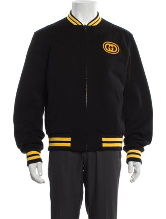 Gucci 2018 Interlocking G Logo Varsity Jacket
