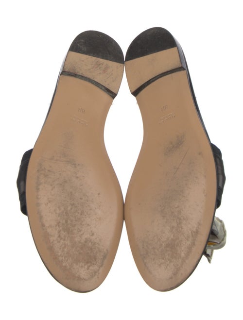 Gucci GG Canvas Leather Slides