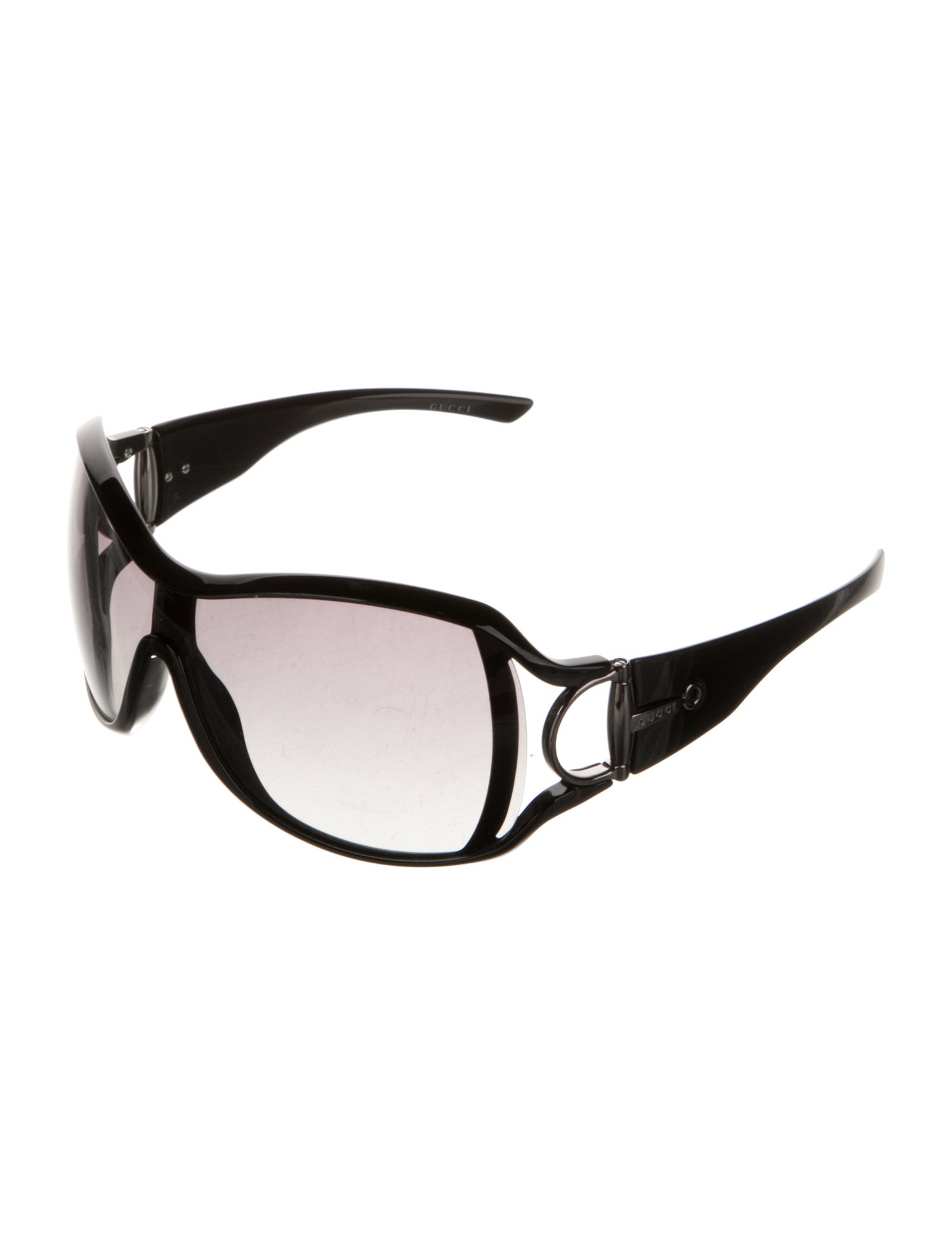 Gucci Interlocking G Logo Shield Sunglasses