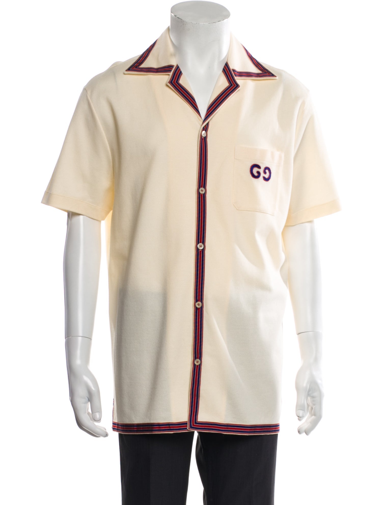 Gucci Sylvie Web Accent Crew Neck Polo Shirt w/ Tags
