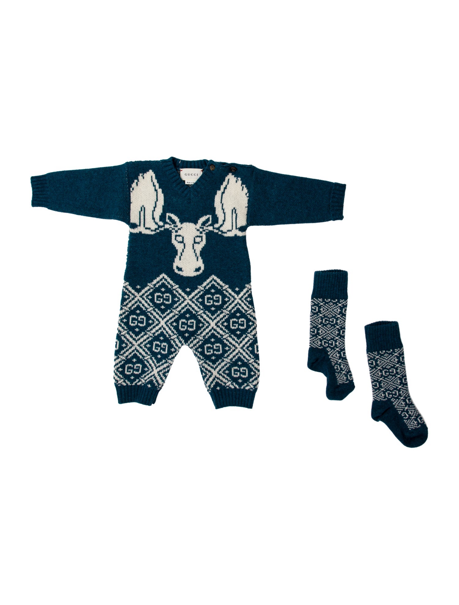 Gucci Infant Boys' Knit Wool One Piece