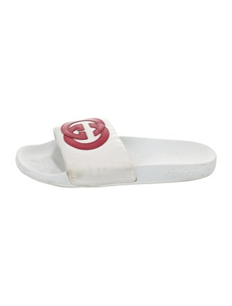 Gucci Interlocking G Logo Leather Slides