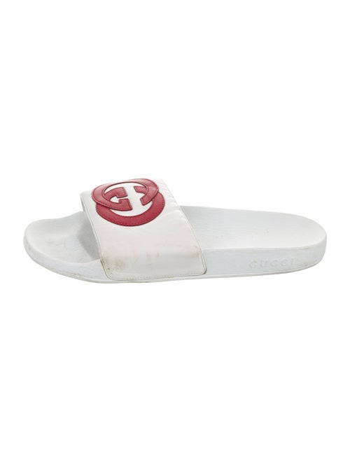 Gucci Interlocking G Logo Leather Slides