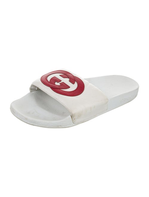 Gucci Interlocking G Logo Leather Slides