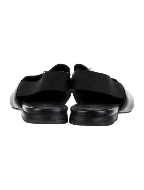 Gucci Horsebit Accent Leather Slingback Flats