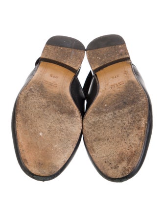 Gucci Horsebit Accent Leather Slingback Flats