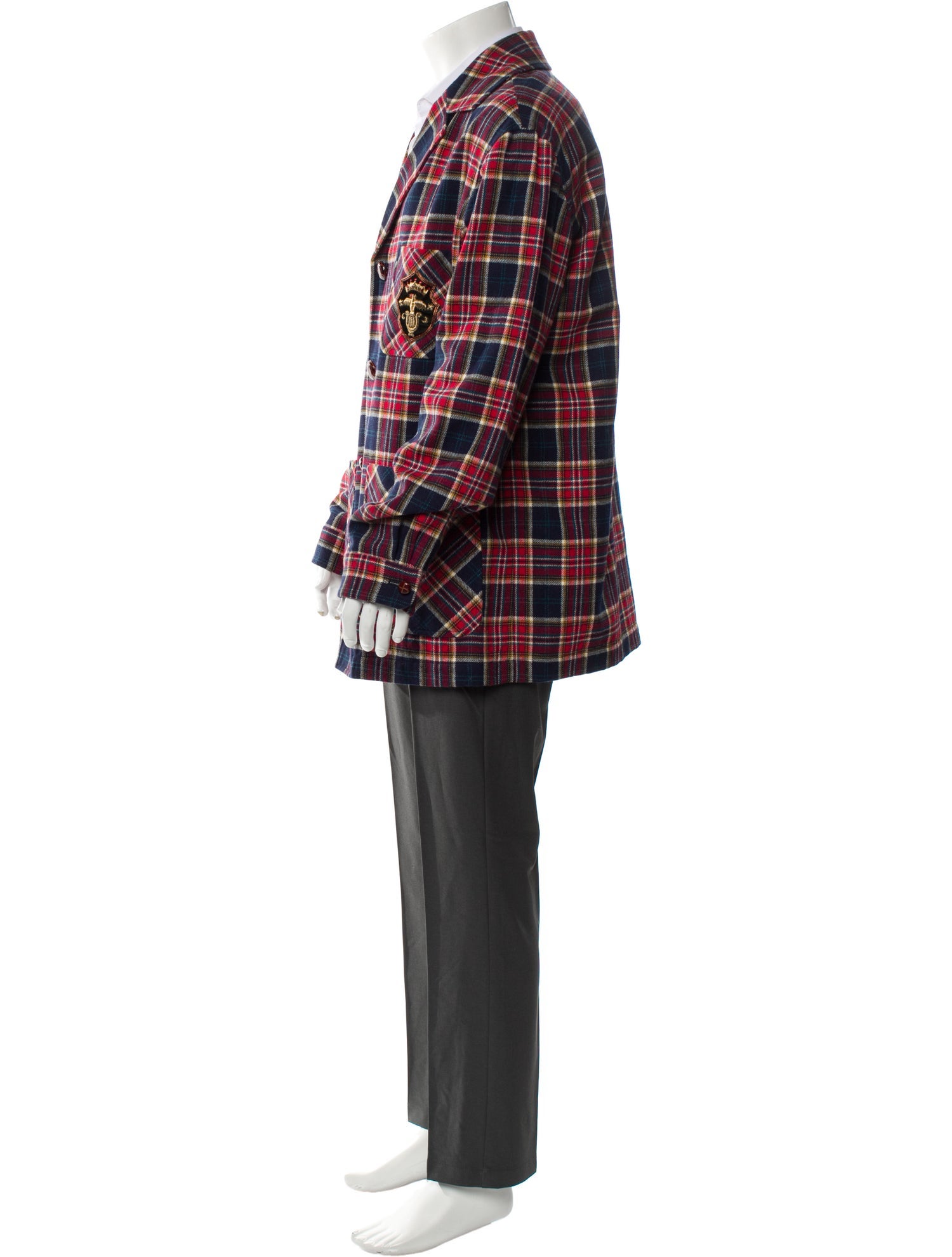 Gucci Wool Plaid Print Blazer w/ Tags
