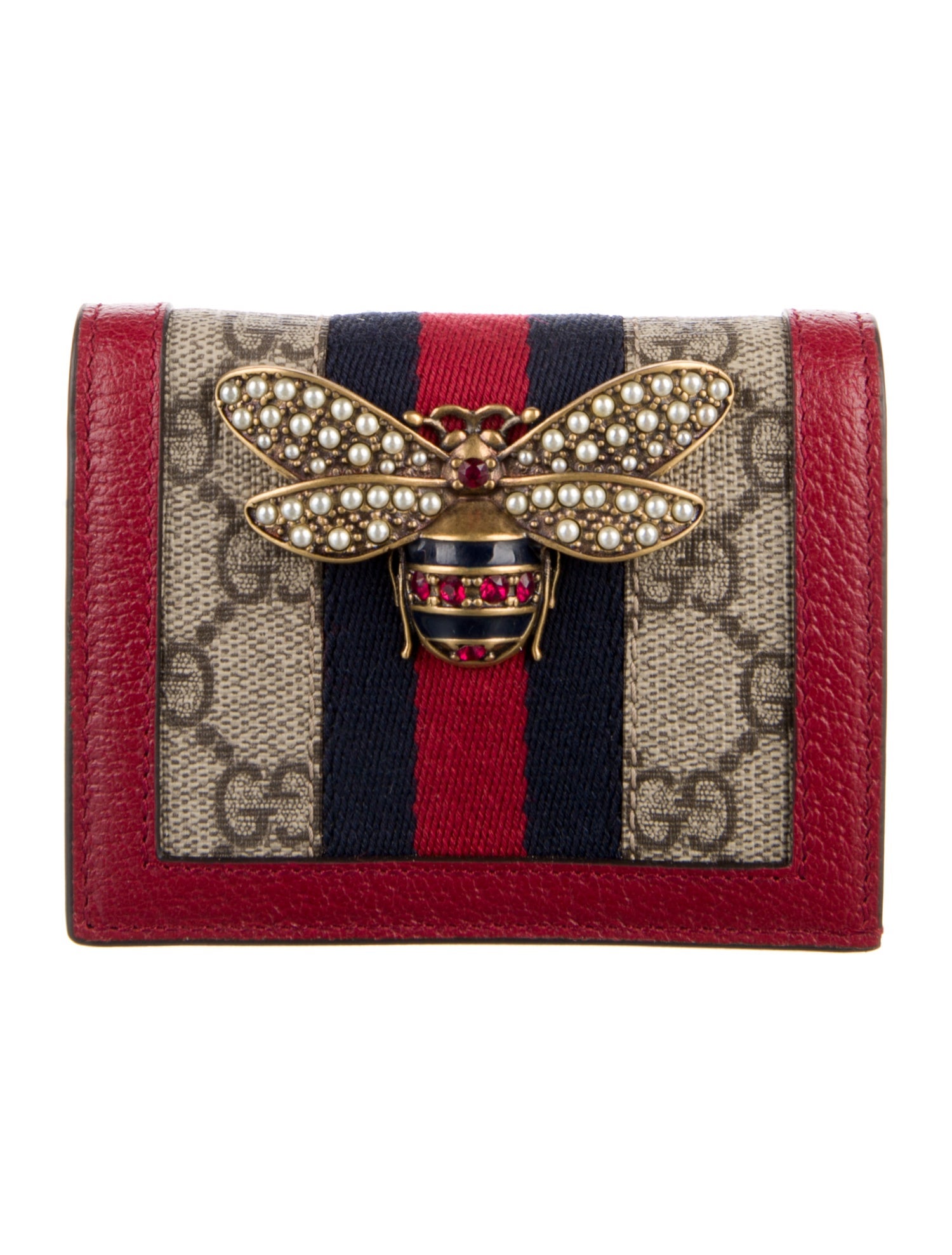 Gucci Faux Pearl Accents Wallet