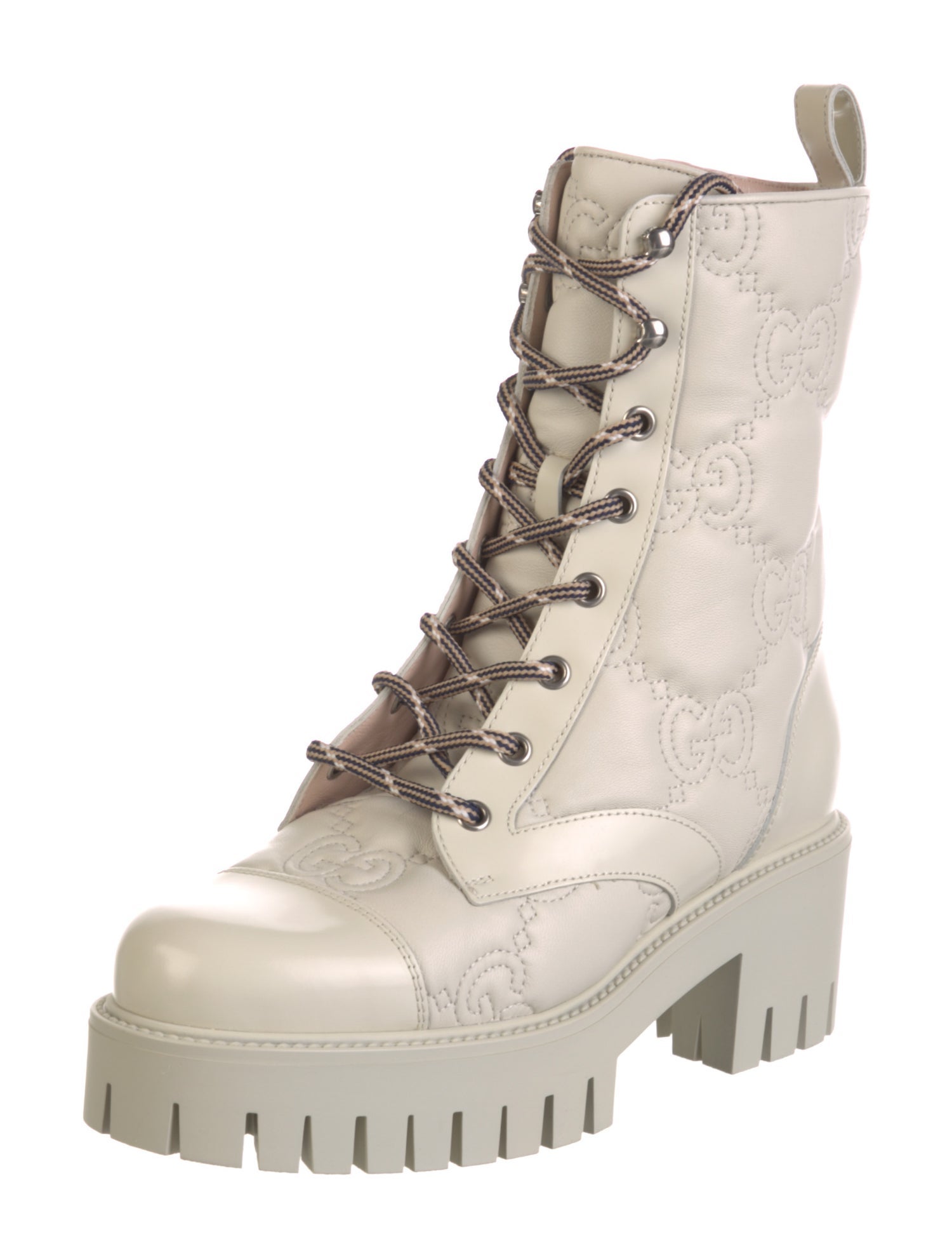 Gucci Leather Combat Boots