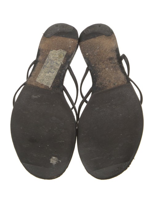 Gucci Interlocking G Logo Leather Flip Flops