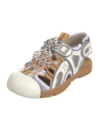 Gucci Leather Printed Sandals