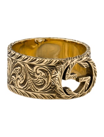 Gucci 18K Interlocking G Arabesque Ring