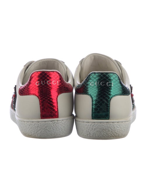 Gucci Web Accent Leather Sneakers