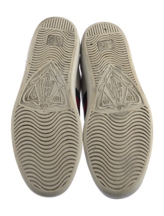 Gucci Web Accent Leather Sneakers