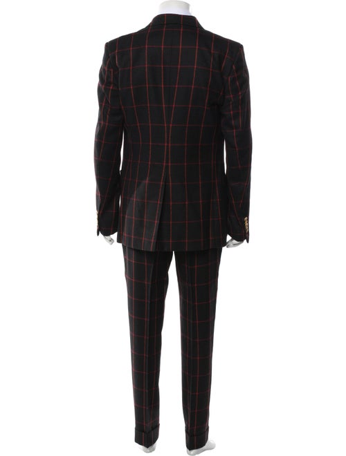Gucci Wool Plaid Print Two-Piece Suit