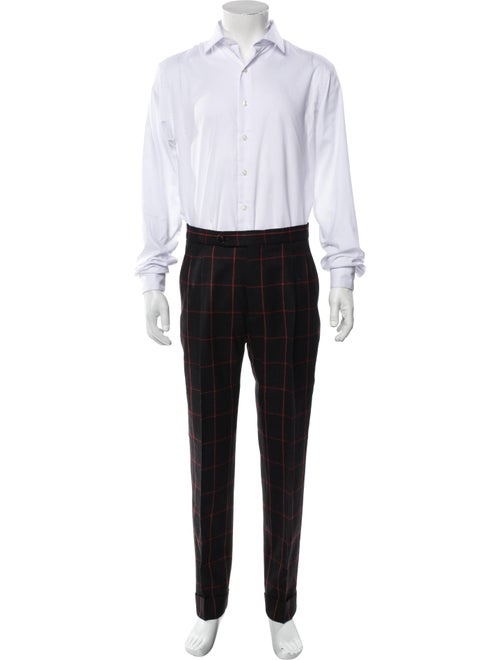 Gucci Wool Plaid Print Two-Piece Suit