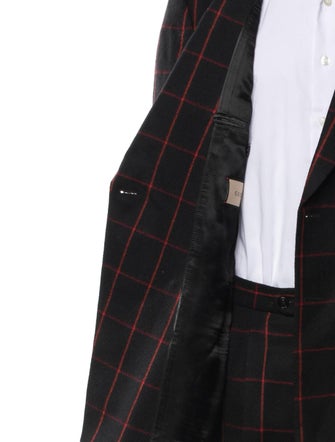 Gucci Wool Plaid Print Two-Piece Suit