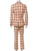 Gucci Wool Plaid Print Two-Piece Suit