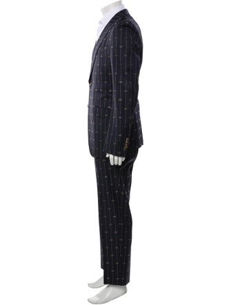Gucci Interlocking G Logo Wool Two-Piece Suit