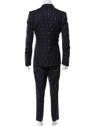 Gucci Interlocking G Logo Wool Two-Piece Suit