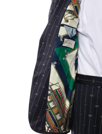 Gucci Interlocking G Logo Wool Two-Piece Suit