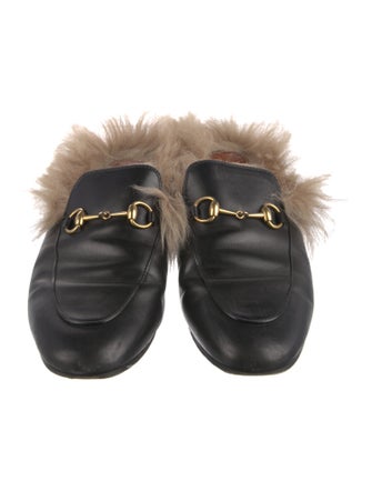Gucci Horsebit Accent Leather Mules
