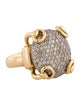 Gucci 18K 5.70ctw Diamond Horsebit Cocktail Ring