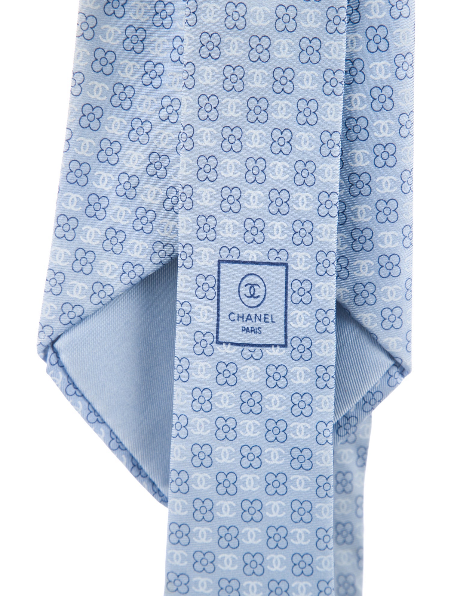 Chanel Camellia Silk Tie