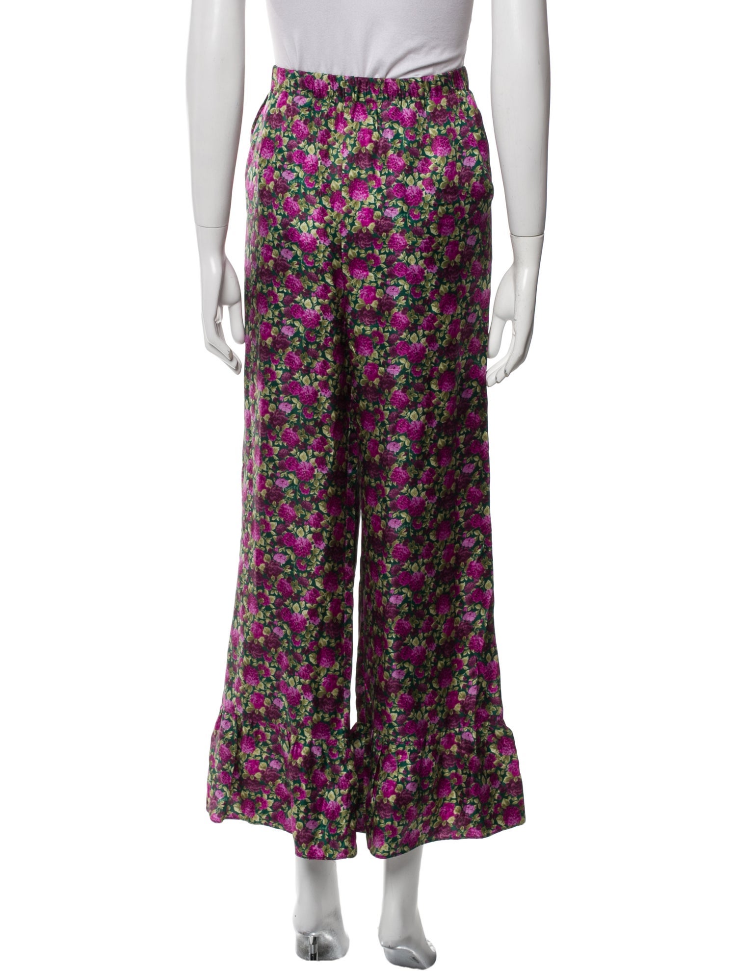 Gucci Silk Wide Leg Pants