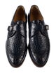 Gucci Horsebit Accent Crocodile Monk Straps