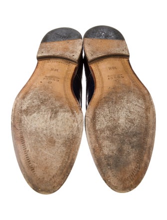 Gucci Horsebit Accent Crocodile Monk Straps