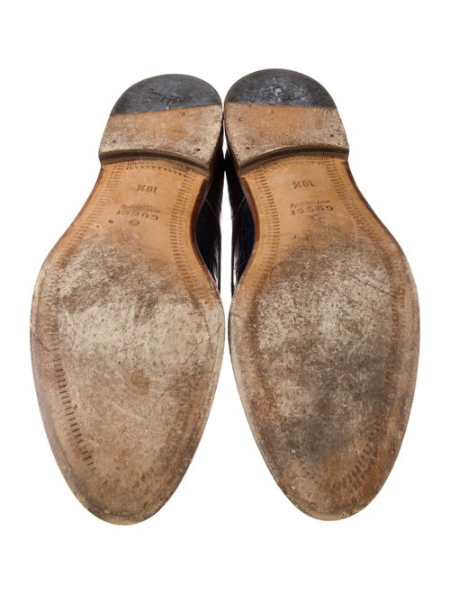 Gucci Horsebit Accent Crocodile Monk Straps