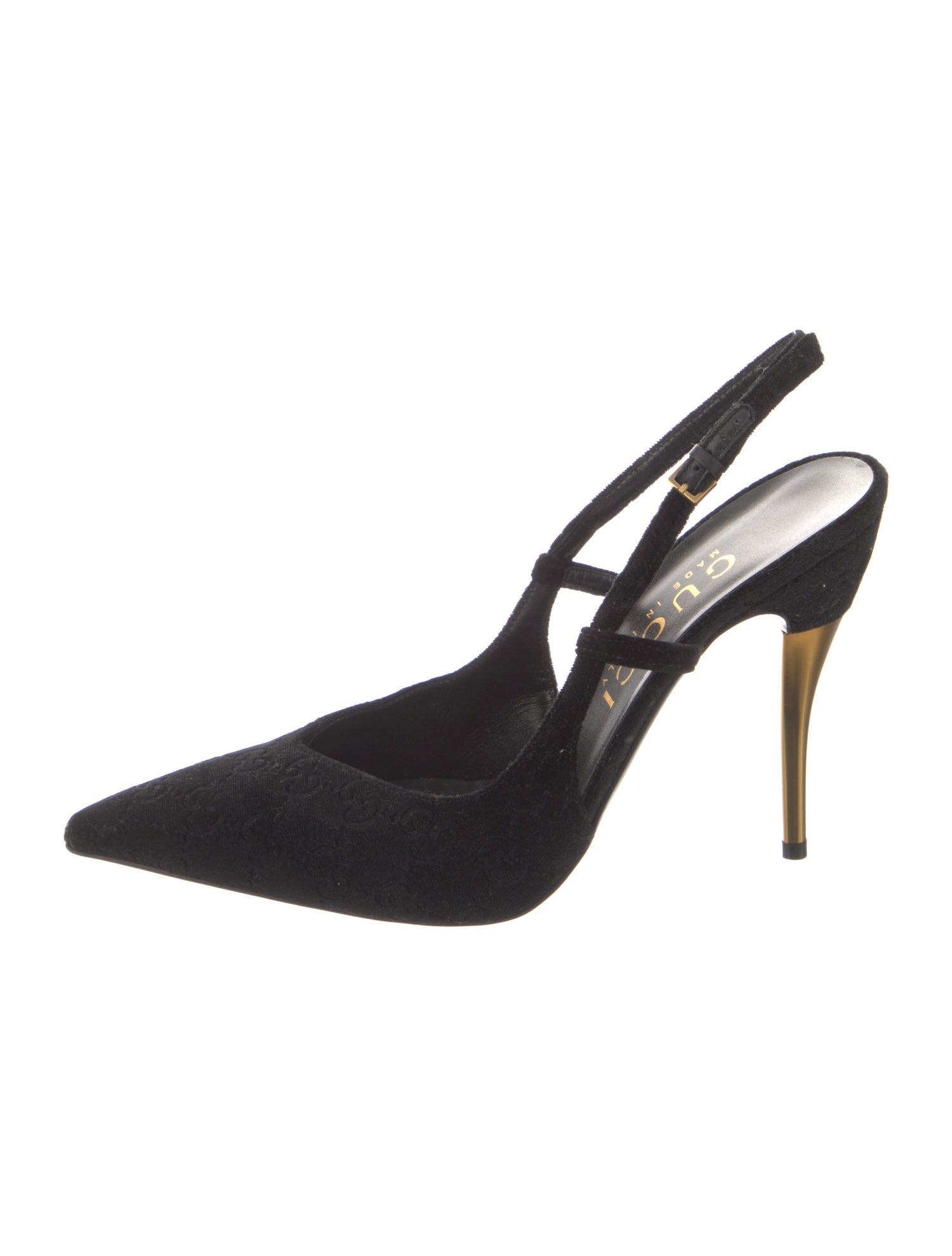 Gucci Velvet Slingback Pumps