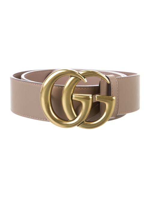 Gucci Double G Logo Leather Belt