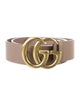 Gucci Double G Logo Leather Belt