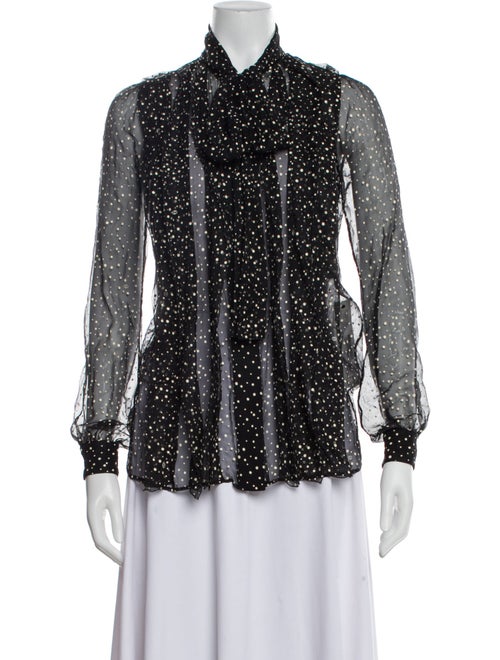 Gucci Silk Printed Button-Up Top