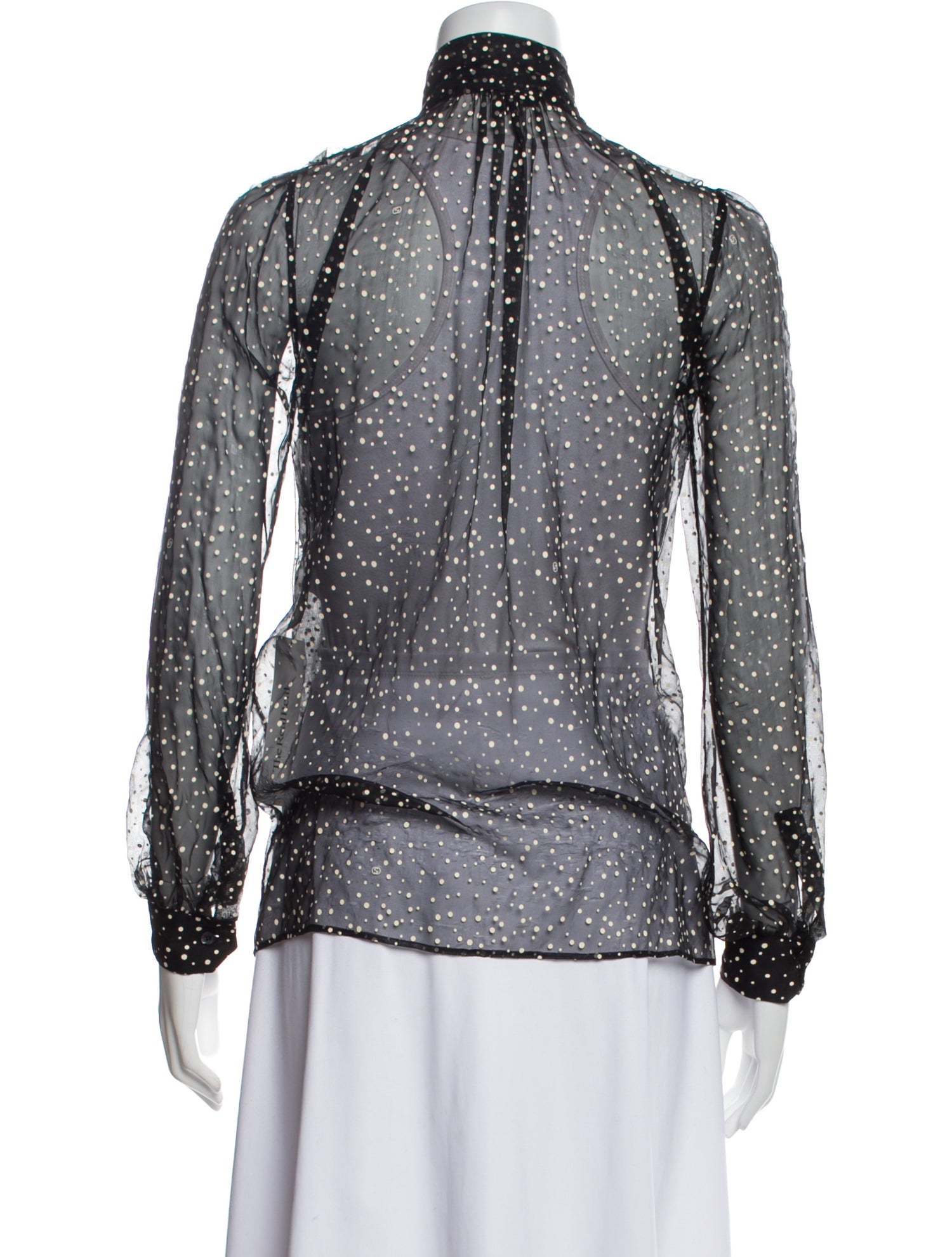 Gucci Silk Printed Button-Up Top